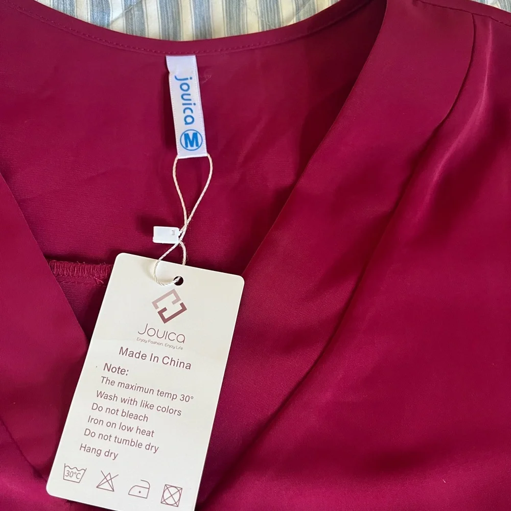 Jouica Crimson Red Blouse for Women Size Medium